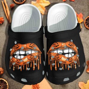 Mouth Pumpkin Halloween Cosplay Costume Shoes Clog Crocs Clog  Halloween Crocband Clog Birthday Gift For Woman Girl